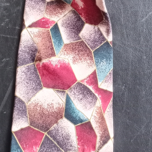 Tie 100% Italian Silk Multicolored - Picture 8 of 8